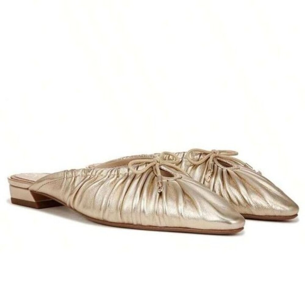 Sam Edelman Gold Mules - Picture 3 of 14